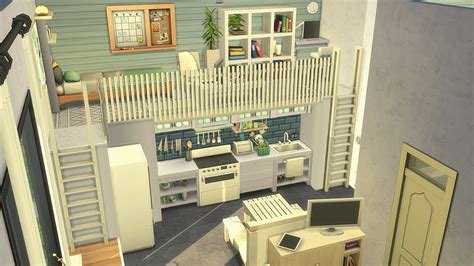 Minty Loft Apartment 930 Medina Studios 🌆 Sims 4 Speed Build Stop