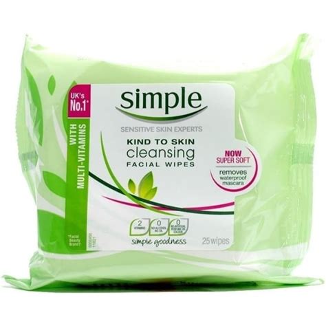 Buy Simple Kind To Skin Cleans Facial Wipes 25 Pack