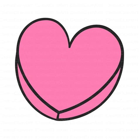 Blank Heart Candy Svg Heart Candy Clipart Valentines Etsy In 2021