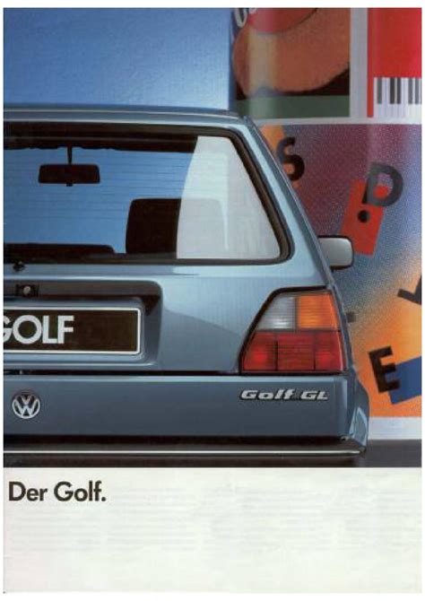 1987 Euro Vw Golf Ii Sales Brochure By Vwgolfmk2oc Issuu