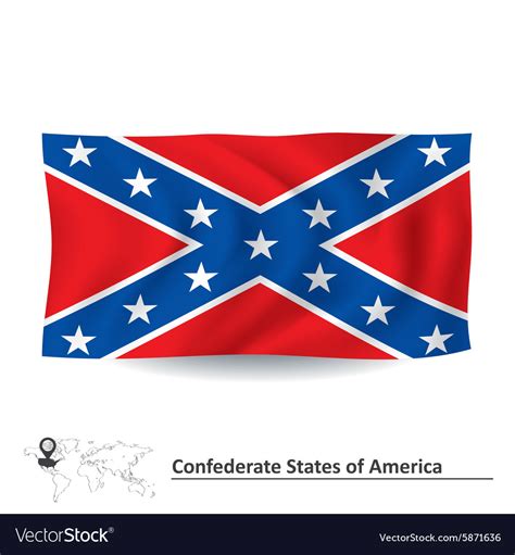 Flag Of Confederate States Of America Royalty Free Vector