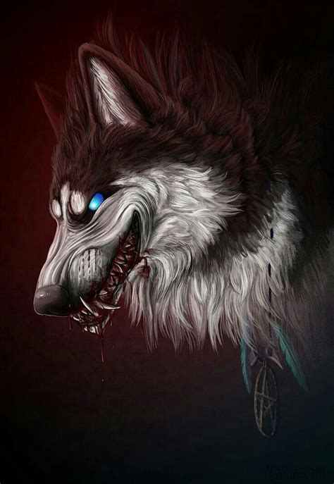 Pin By Tung Nguyen On Darkest Of The Arts Werewolf Art Scary Wolf Magical Wolf