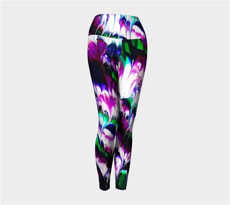 Colorful Ebb And Flow Yoga Leggings | Colorful leggings, Yoga leggings, Floral leggings