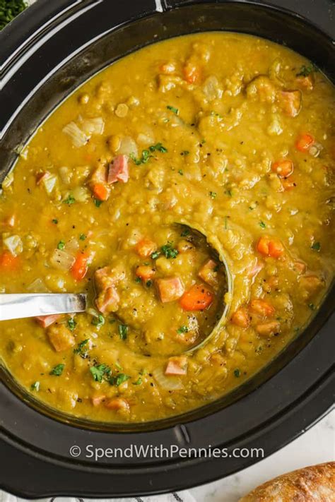 Crockpot Split Pea Soup Grandma S Simple Recipes