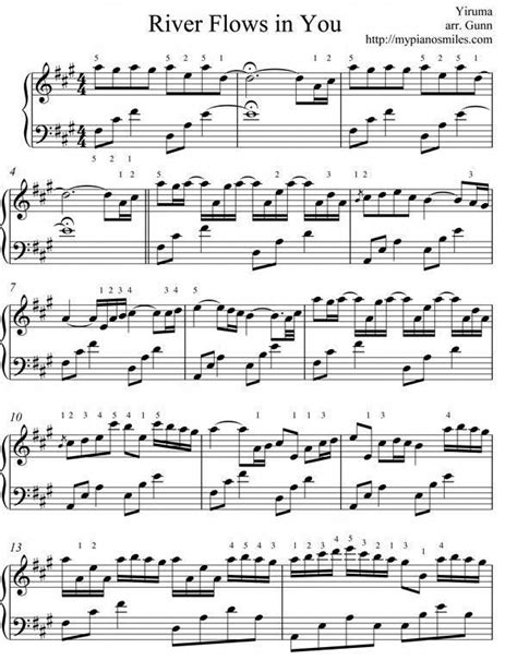 4) you just attempted to do it. sheet music for popular music-- River Flows in you is one of my favorite songs to play on piano ...