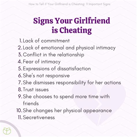 Signs Your Girlfriend Might Be Cheating