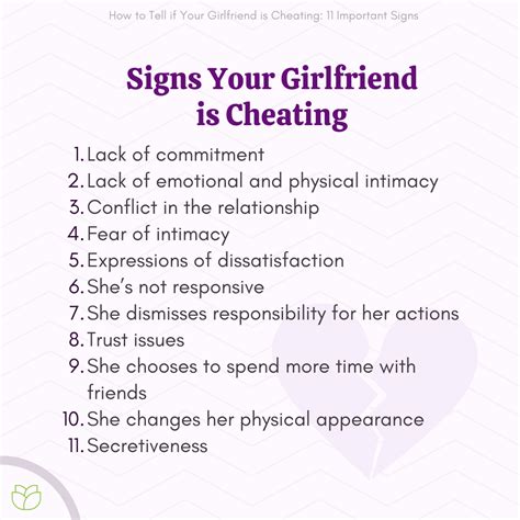 11 signs your girlfriend might be cheating