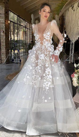 breathtaking wedding dresses we can t get enough long sleeve 3d floral
