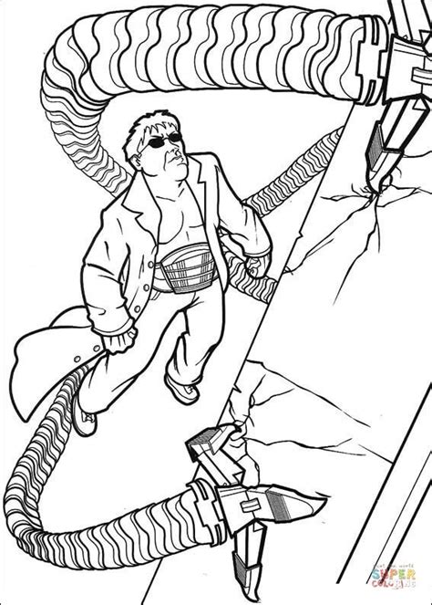 This section has a lot of free printable for kids, parents and preschool teachers. Doctor Octopus Is Climbing The Building coloring page ...