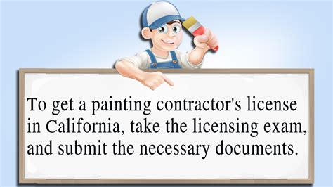 Getting a contractor license involves the completion of several steps that will allow you to legally accept and complete contracting work in your state. How to Get a Painting Contractor's License in California ...