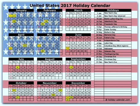 Us 2018 Holidays Calendar Printable Calendarbuzz