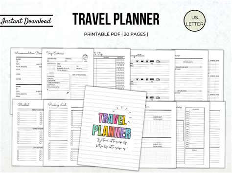 Travel Planner Travel Journal Vacation Planner Trip Itinerary Etsy