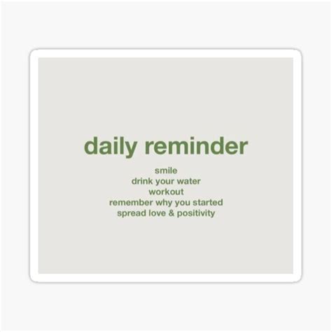 Daily Reminder Motivational Inspirational Sticker For Sale By