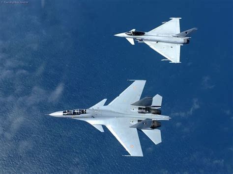 Typhoons And Su 30mki Joined For Training In The Uk Air Fighter