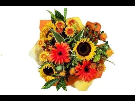 Artificial flowers,silk gerbera heads, daisy flowers heads, sunflower, simulation gerber, dimorphotheca, chrysanthemum, daisies artificial flowers heads, fabric silk floral, supplies wholesale lot, for wedding flowers accessories. Bright Gerbera Daisy and Sunflower Bouquet - YouTube