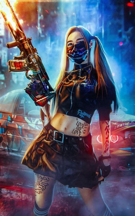 800x1280 bad cyber girl nexus 7 samsung galaxy tab 10 note android tablets backgrounds and