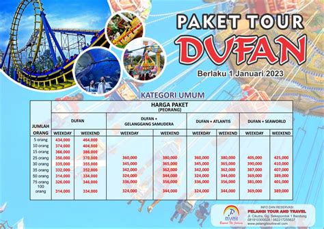 Paket Tour Dufan 2023 Pelangi Tour And Travel