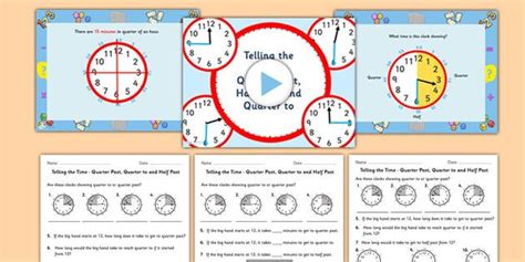 Telling Time Ks1 Powerpoint And Worksheet Teaching Packs
