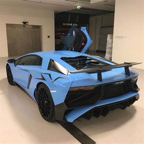 Lamborghini Aventador Super Veloce Coupe Painted In Blu Cepheus Photo