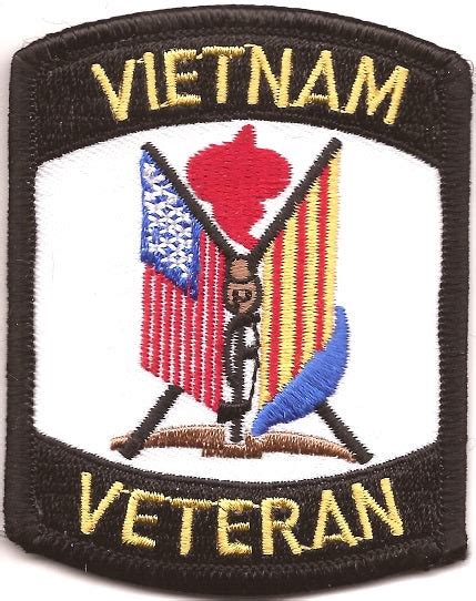 High Quality Discount Vietnam Veteran Shield Flag Embroidered Cloth Sew
