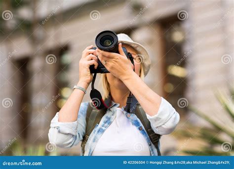 Tourist Taking Photo Stock Photo Image Of Journey Beautiful 42206504