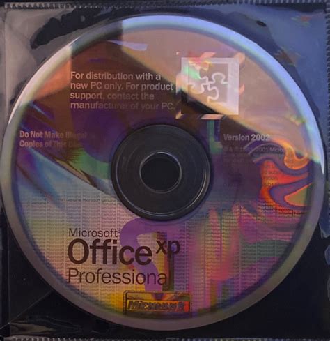 Microsoft Office Xp Professional Cd Rom 2002 Microsoft Free