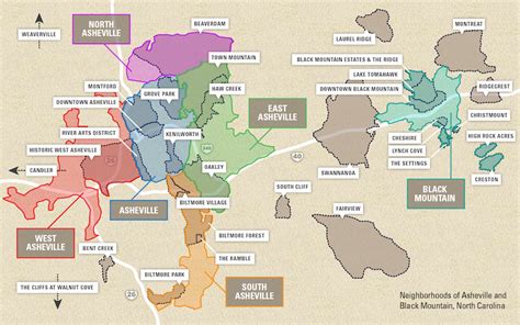 Neighborhood Map Of Asheville And Black Mountain Nc Greybeard Realty