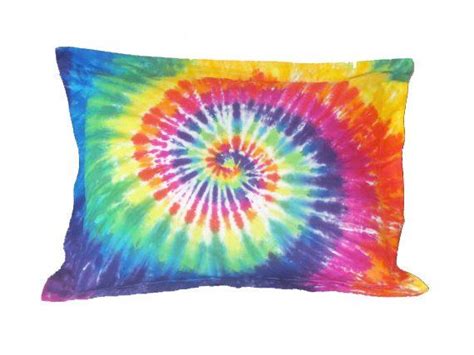 Tie Dyed Pillow Sham Beautiful Rainbow Spiral 100 Percent Cotton