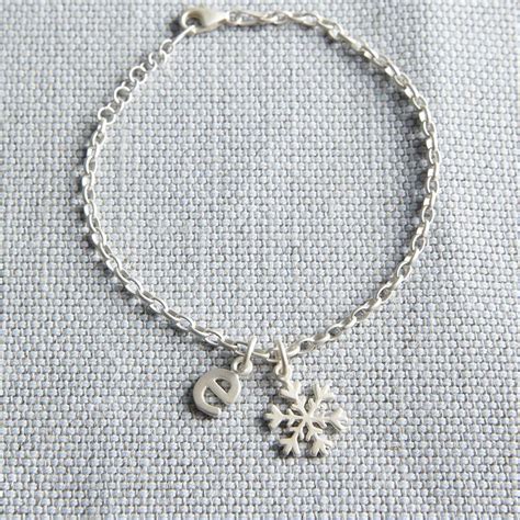 Silver Snowflake Charm Bracelet By Lily Charmed