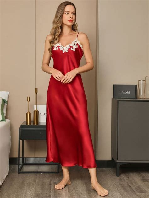 silksilky v neck red silk dress lace silk maxi dress for women in 2023 pure silk dress silk