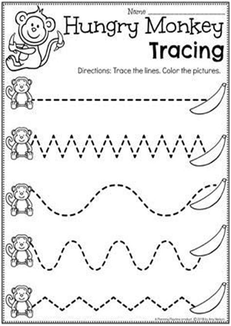 Trace The Lines Preschool Worksheets