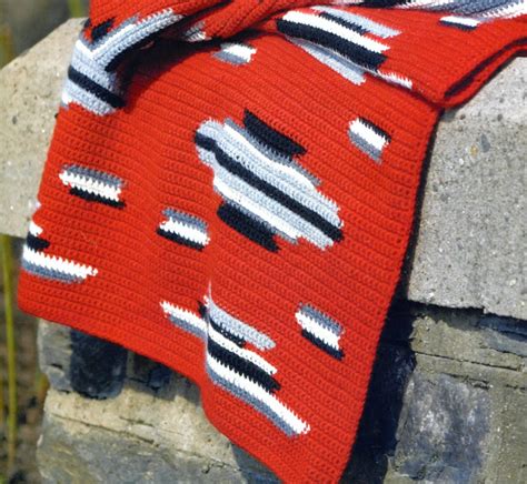 Vintage Navajo Blanket Crochet Pattern Motif Afghan Pdf Etsy