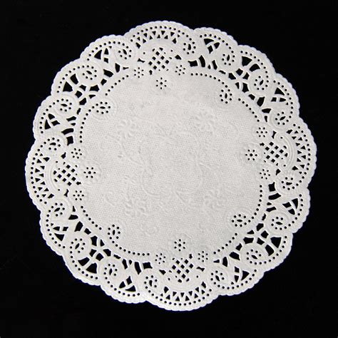 5 White French Lace Paper Doilies 50 Quantity