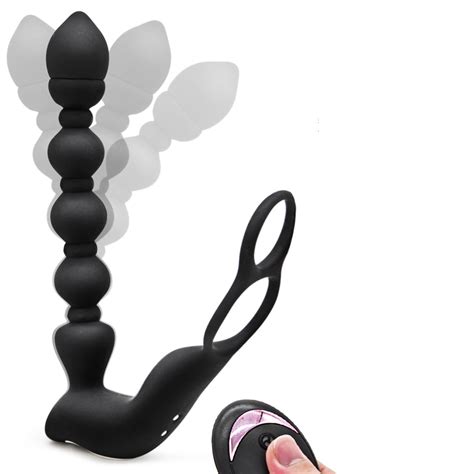 remote prostate massager butt plug vibrators with 10 kinds vibration modes sex toys for men