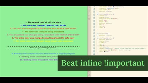 10 Ways To Override Css Styles Including Inline Important Youtube