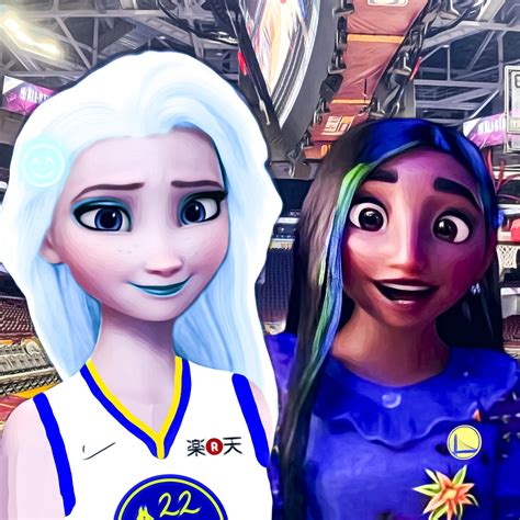 Elsa And Isabela Madrigal Encanto At The 2022 Nba All Star Game In