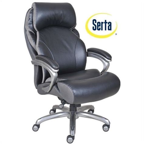 We think the serta executive leather big & tall chair is one of the best office chairs for plus size individuals because it offers an adjustable lumbar support panel that responds to your movements to provide proper support as you move or shift. Serta at Home Big and Tall Executive Office Chair Black ...