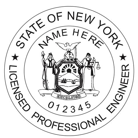 New York Pre Inked Licensed Professional Engineer Stamp Winmark Stamp