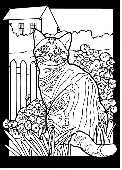 Today, cats are one of the most popular pets in the world. American Shorthair Marble Tabby | Cat coloring page ...