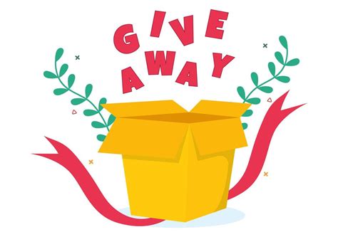 Giveaway Template Hand Drawn Cartoon Flat Illustration With Win A Prize