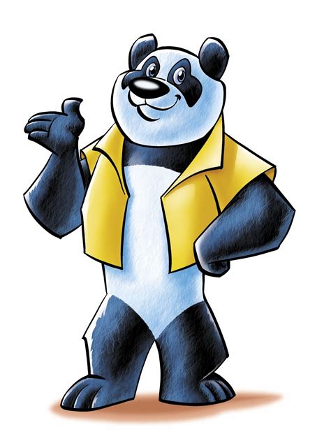 Panda In Yellow Jacket Stock Images