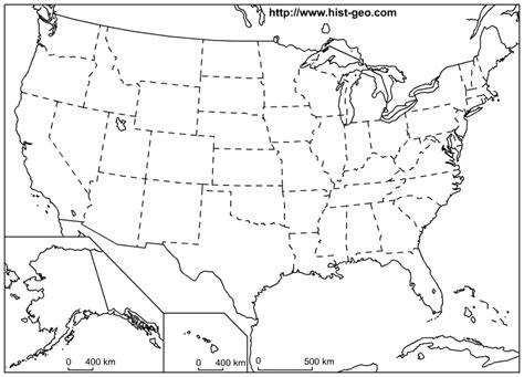 Free Printable Outline Map Of United States Printable Maps