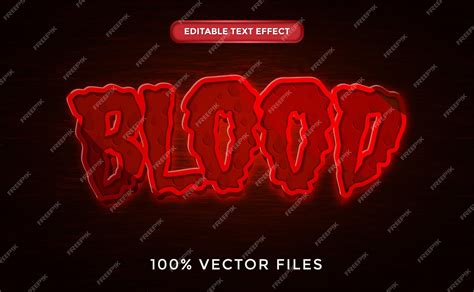 Premium Vector Blood Text Effect Premium Vector