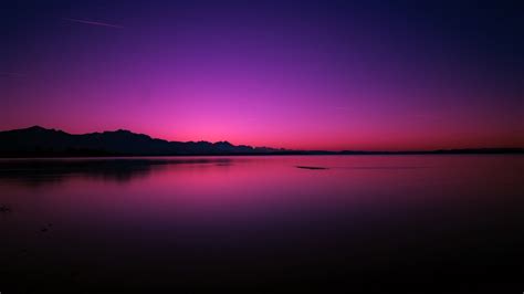 7680x4320 Pink Purple Sunset Near Lake 8k Wallpaper Hd Nature 4k