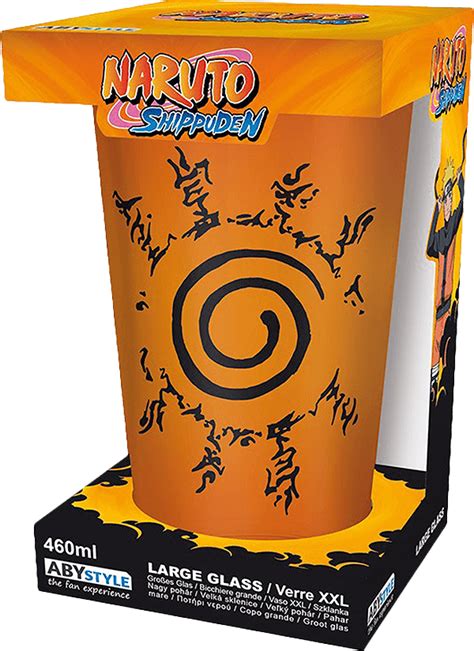 Naruto Shippuden Konoha And Seal Glass 400ml New Buy From Pwned