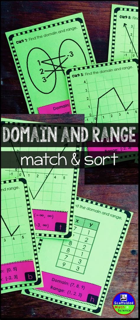Domain And Range Matching Activity Print And Digital Algebra