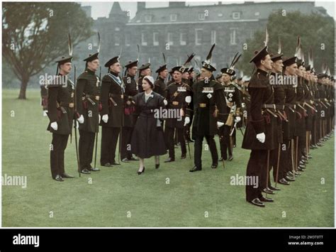 Queen Elizabeth Ii Inspecting Her Royal Company Of Archers The Queens