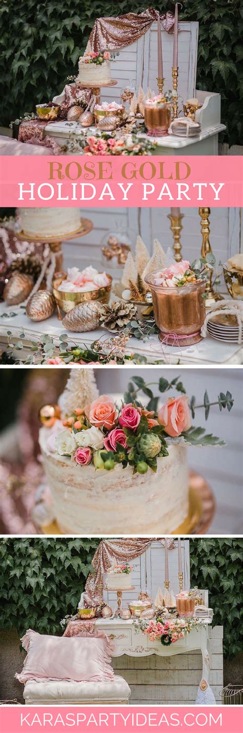 Styled by karyn krywicki of peekaboo parties, out of melbourne, au; Kara's Party Ideas Rose Gold Holiday Party | Kara's Party ...