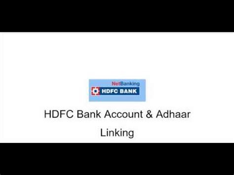 You can get money transferred instantly to your bank account in just. How to Link Your Aadhaar Card to your HDFC bank account - YouTube