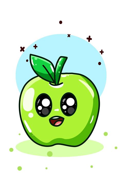 A little cute green apple hand drawing 2160265 Vector Art at Vecteezy
